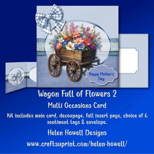 Wagon flowers 2 - Multi Occasions Card