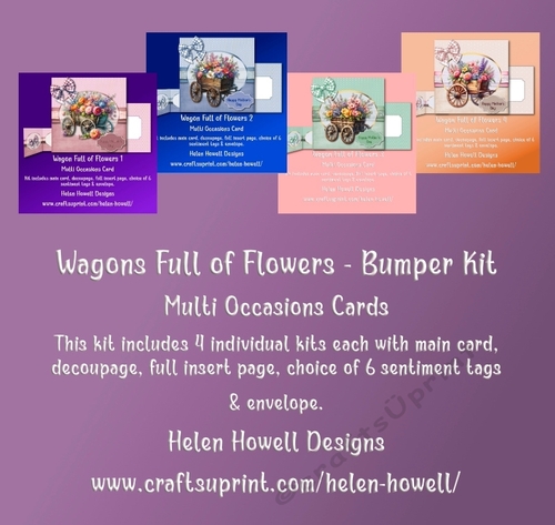 Wagon flowers-Bumper Kit - Multi Occasions Cards