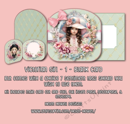 Victorian Girl 1 - Blank Card - but comes with sentiment tags too. 