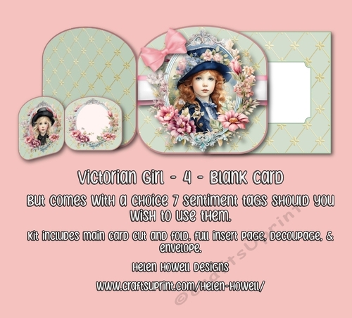 Victorian Girl 4 - Blank Card - but comes with sentiment tags too. 