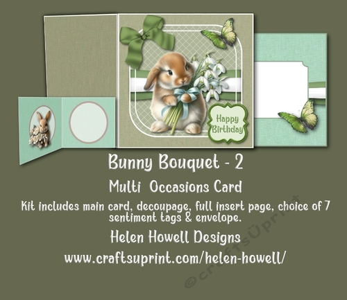 Bunny Bouquet - 2 - Multi Occasions Card