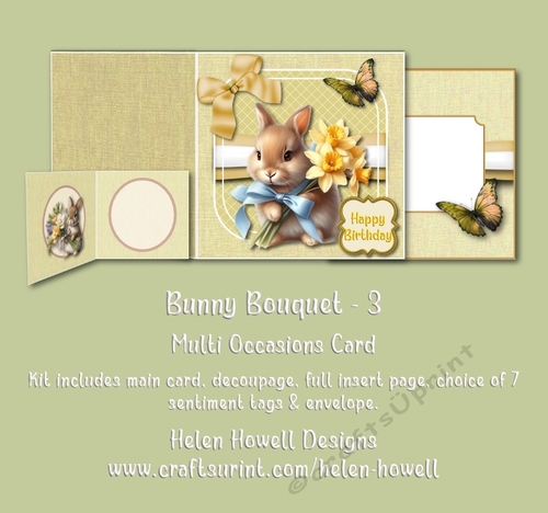 Bunny Bouquet - 3 - Multi Occasions Card