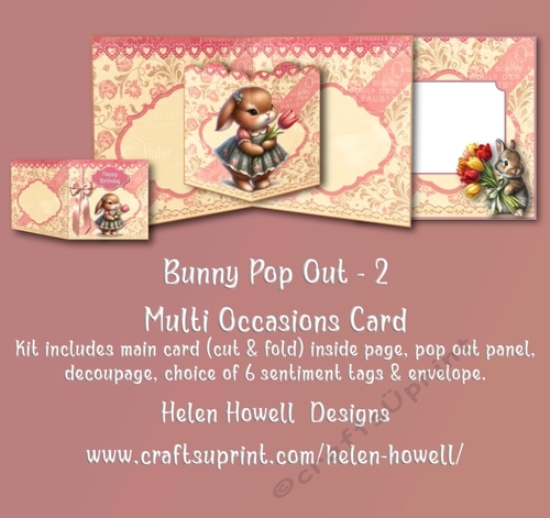 Bunny Pop Out 2 - Multi Occasions Card
