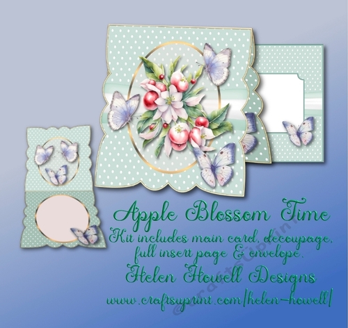Apple Blossom Time  - Tent Card 