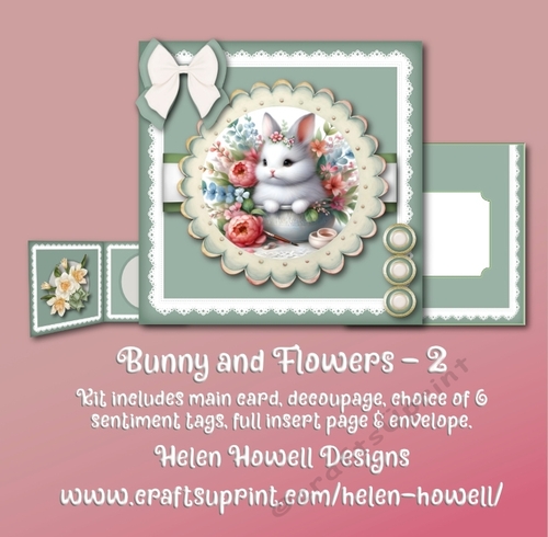 Bunny & Flowers 2 - Multi Occasions Card