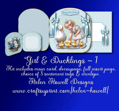 Girl & Ducklings 1 - Multi Occasions Card