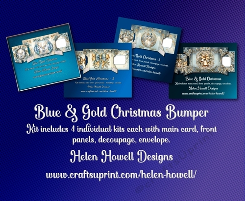Blue Gold Christmas  Bumper Kit
