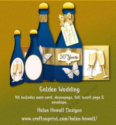 Golden Anniversary - Bottle Card