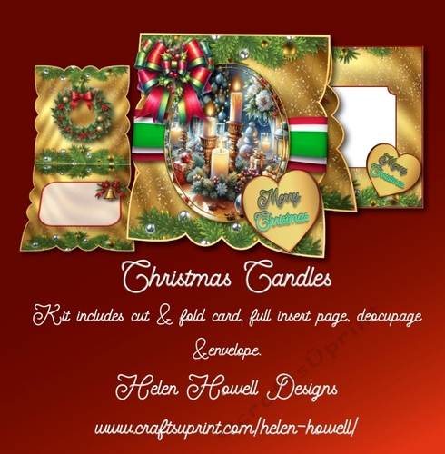 Christmas Candles - Tent Card