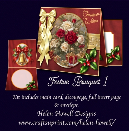Festive Bouquet 1 - Tent Card