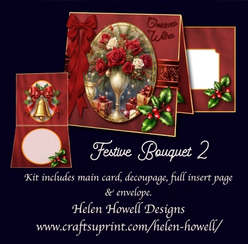 Festive Bouquet 2 - Tent Card