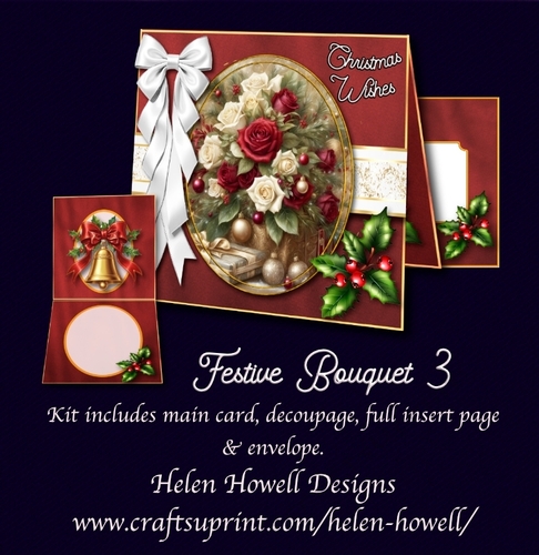 Festive Bouquet 3 - Tent Card