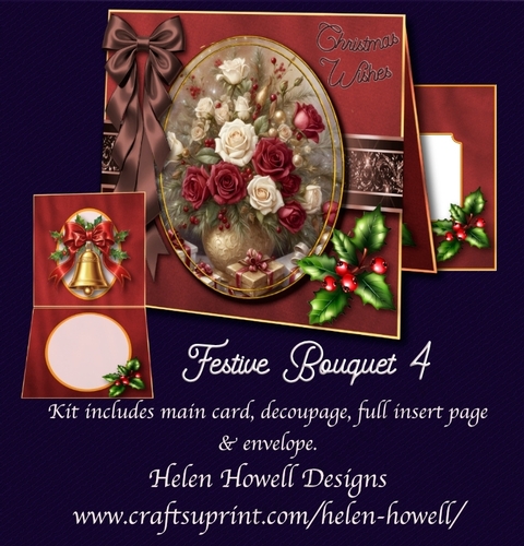 Festive Bouquet 4 - Tent Card
