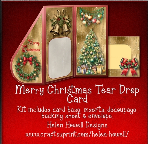 Merry Christmas Tear Drop Card
