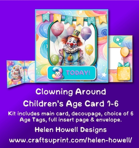Clowning Around - Childrens Card  Age 1-6