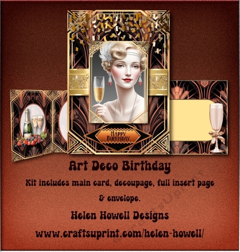 Art Deco Birthday - Unisex Card