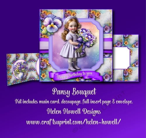 Pansy Bouquet - Multi Occasions Card 