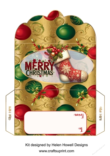 Christmas Money Envelope 2 - Christmas Stocking