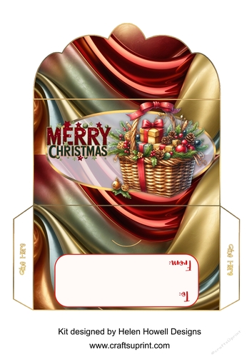 Christmas Money Envelope 3 - Christmas Basket