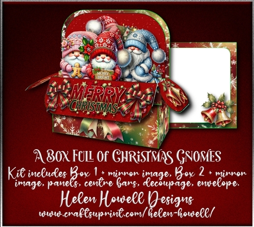 Box full of Christmas Gnomes - Pop Up Box -