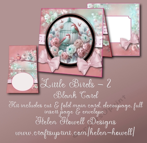 Little Bird 2 - Tent Card - Blank Card