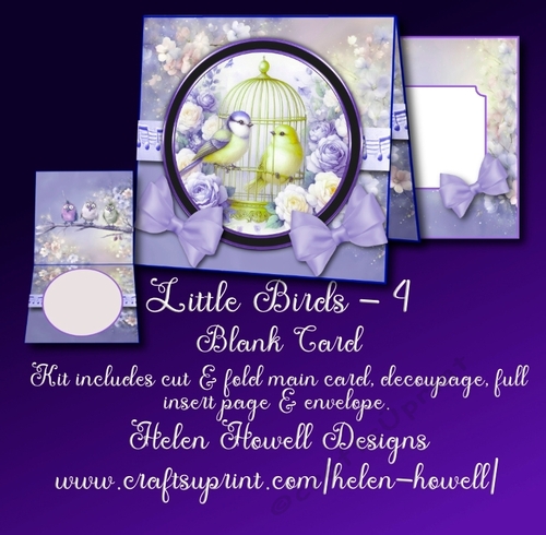 Little Bird 4 - Tent Card - Blank Card