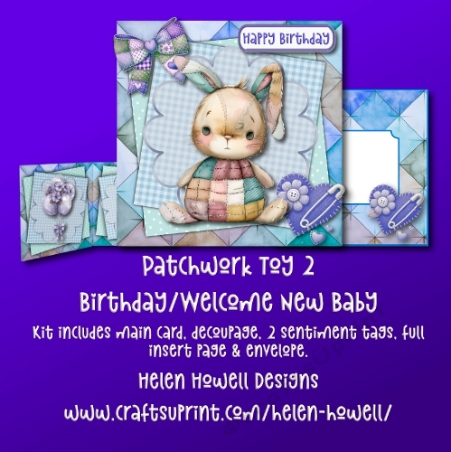 Patchwork Toy 2 - Birthday/Welcome Baby Card