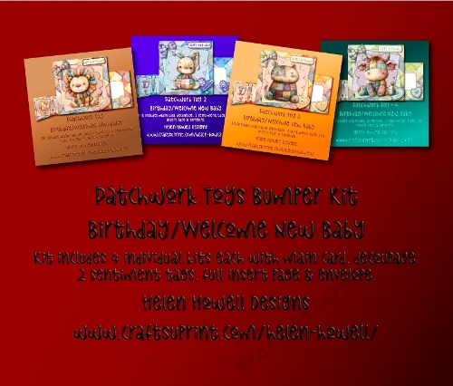 Patchwork Toy Bumper - Birthday/Welcome Baby Card