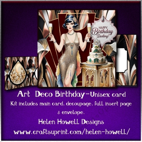 Art Deco Birthday - Unisex Card