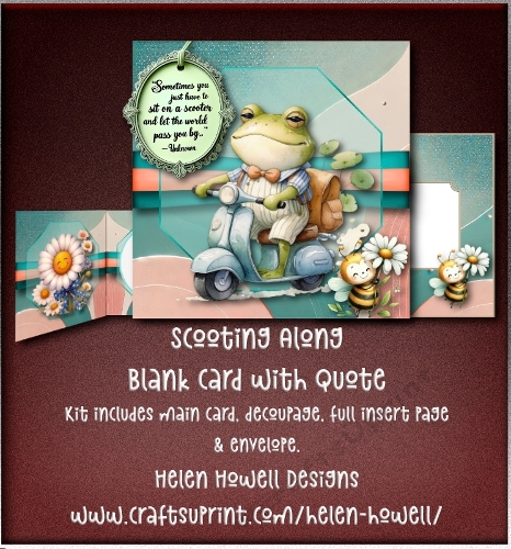 Scooting Along - Blank Card with Quote