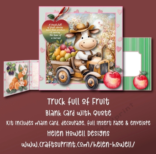 Fruit Truck - Blank Card with Quote.