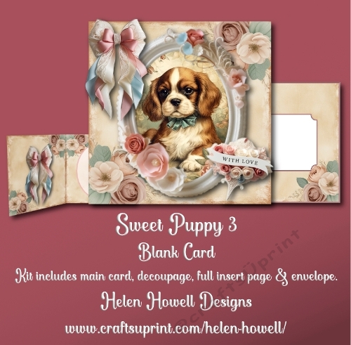 Sweet Puppy  3- Blank Card