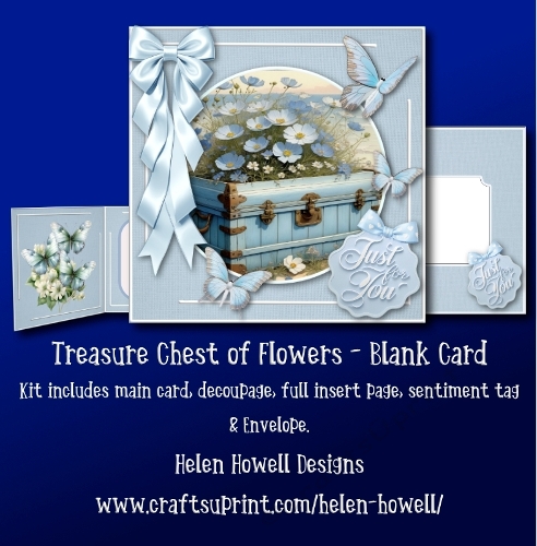 Treasure Chest of Flowers - Blank Card