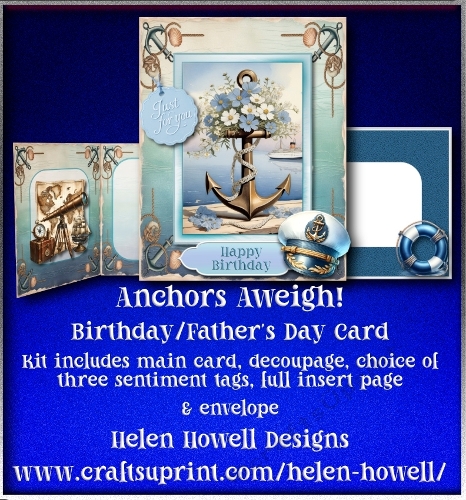Anchors Aweigh - Birthday/Fathers Day Card