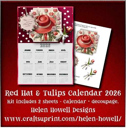 Red Hat & Tulips Calendar 2026