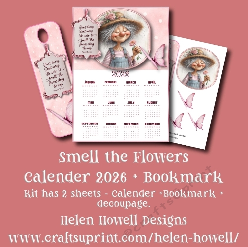 Smell the Flowers Calender 2026 + Bookmark