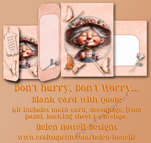 Dont hurry 2 - Blank Card with Quote