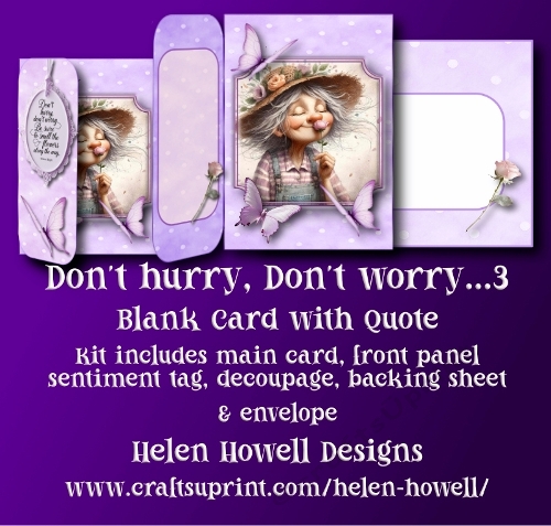 Dont hurry 3 - Blank Card with Quote