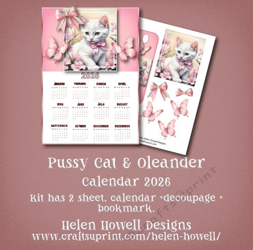 8- Pussy Cat & Oleander - Calendar 2026