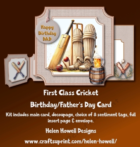 First Class Cricket - Birthday/Fathers Day Card