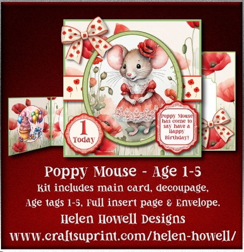 Poppy Mouse - Age Card 1-5 years