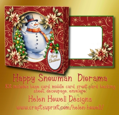 Happy Snowman Diorama