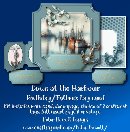 Down at the Harbour. Birthday/Fathers Day Card