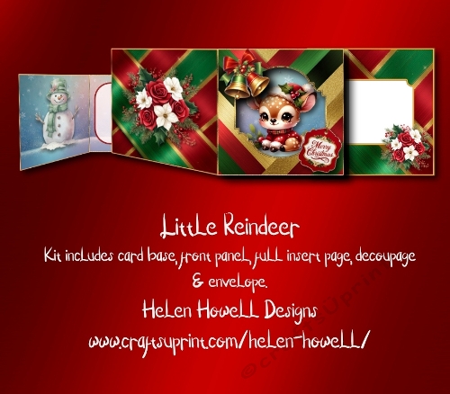Little Reindeer - Cut & Fold Card