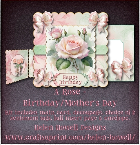 A Rose - Birthday.Mothers Day Card