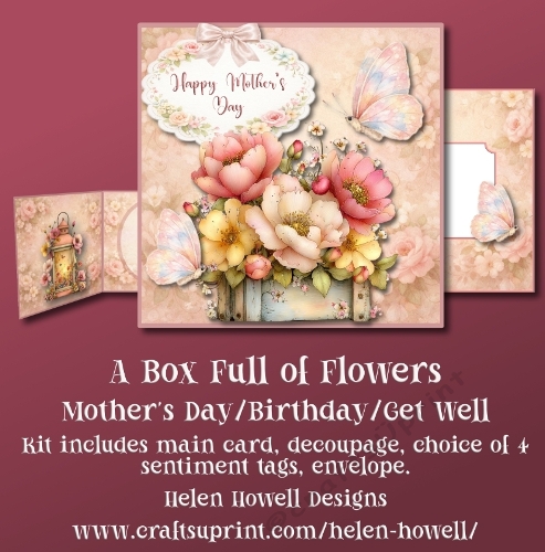 A Box full of Flowers - A Mothers Day/Birthday/Get Well Card