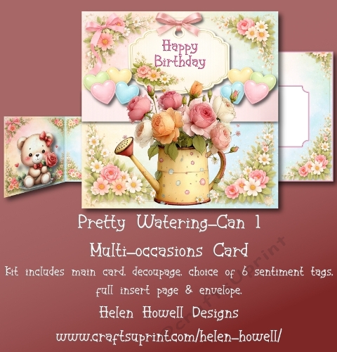 Pretty Watering-Can 1 - Multi-occasions Card
