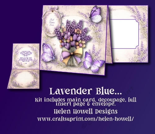 Lavender Blue - Get Well Card - Tent Card
