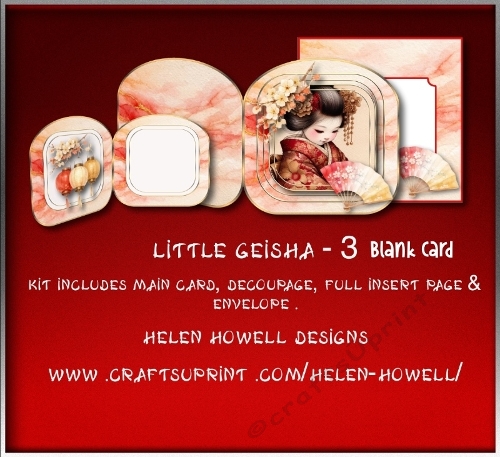 Little Geisha 3 - Blank Card