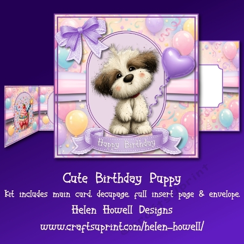 Cute Birthday Puppy - suitable for both adults and children.